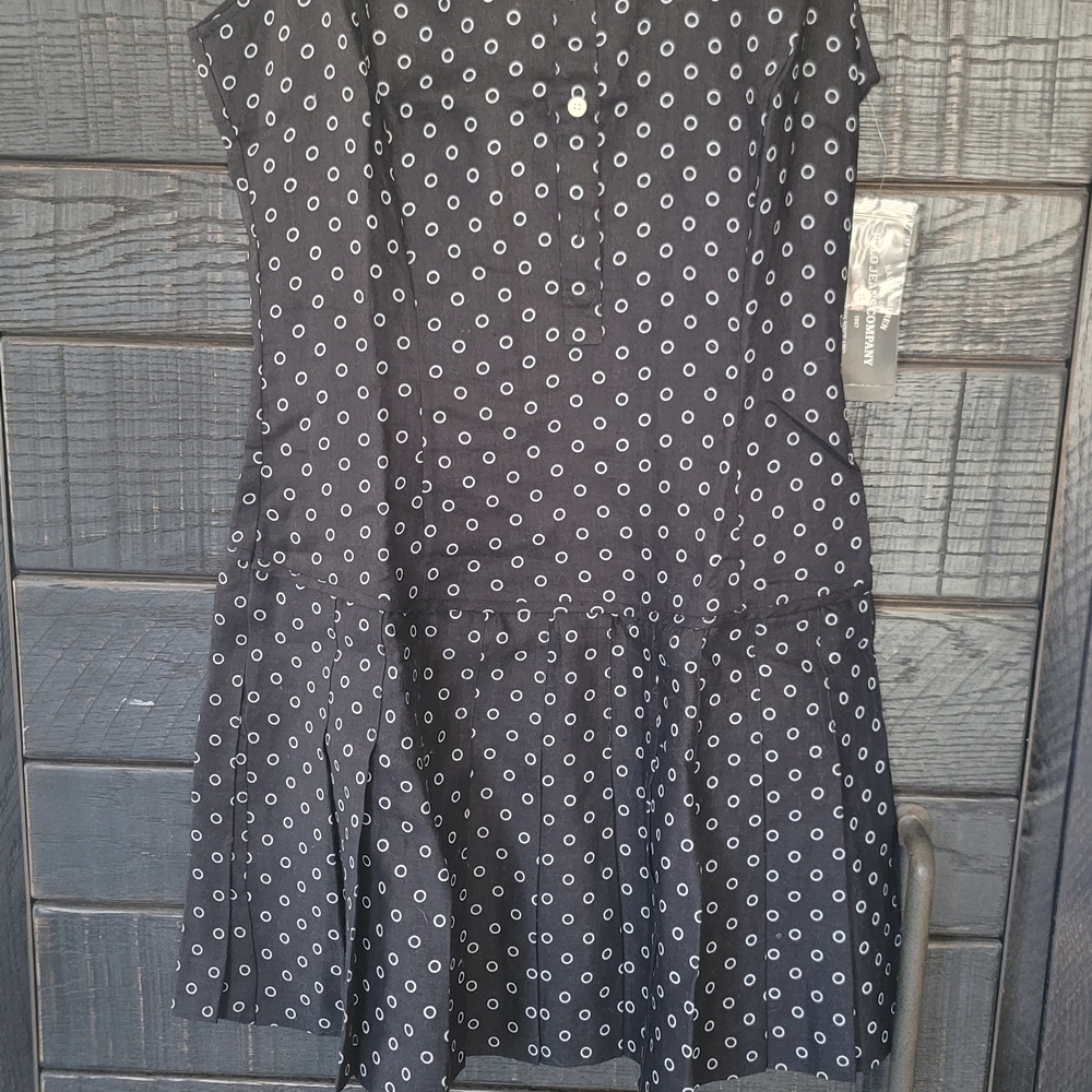 Blue Sleeveless Crew Neck Midi Sundress